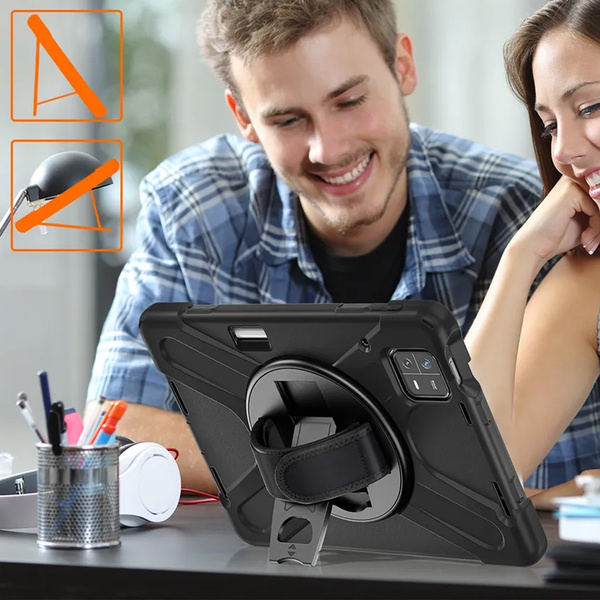 Puzdro pancierové Armor remienok na Xiaomi Mi Pad 6 / 6 Pro 2023 / 6 Pro, čierne - ochranné so stojanom