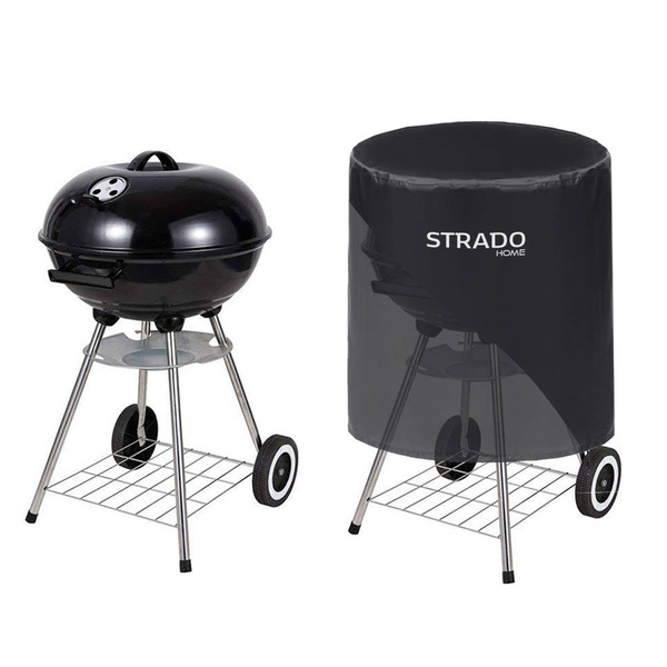 Pokrowiec na grill 71x71x56 cm wodoodporny ochrona UV czarny
