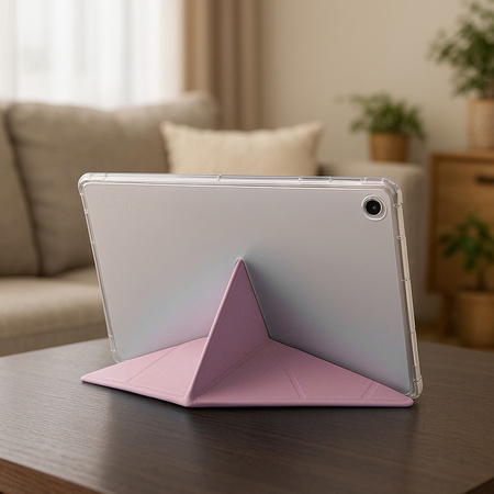 Etui Clear Trifold z podstawką do Samsung Galaxy Tab S6 Lite 2022/24 10.4", różowe