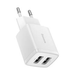 Baseus Compact nabíjačka sieťová 2x USB 10.5W