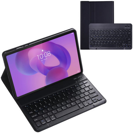 Puzdro s klávesnicou Bluetooth na Lenovo Idea Tab Plus 12.1 / Idea Tab Plus 12.1 2025, čierne - ochranné so stojanom
