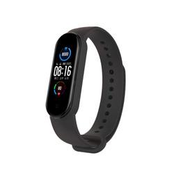 Pasek silikonowy do Xiaomi Mi Band 7, czarny - wymienny, wygodny na co dzień