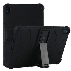Etui Pancerne Armor do Nokia T20 10.4, czarne - ochronne z podstawką, dostęp do portów i przycisków