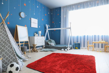 Shaggy Strado 250x300 BloodyRed room carpet (Bright red)