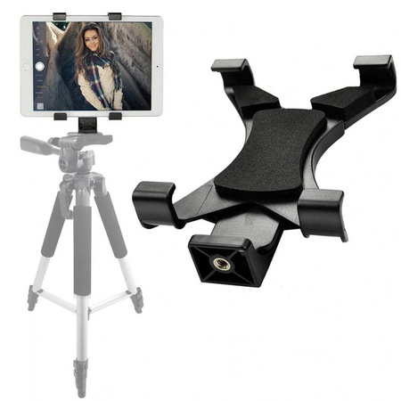 Strado tablet holder for tripod - universal holder with 1/4" thread compatible with iPad Galaxy Tab tripods and devices from 7 to 25 cm wide