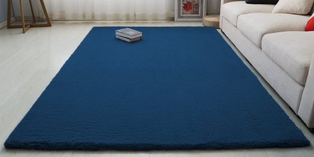 Dywan Rabbit 120x160 cm, niebieski RoyalNavy - miękki do salonu i sypialni
