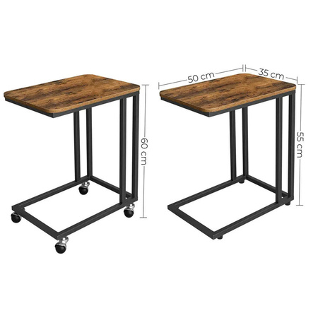 Strado VENGE auxiliary coffee table - laptop side table for sofa and bed 2in1 wheels and legs