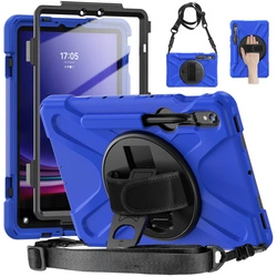Etui pancerne Shockproof z uchwytem do Samsung Galaxy Tab S9 FE/S9/S10 FE, niebieskie