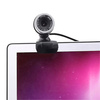 Kamera internetová mikrofón na lekcií práce video PC laptop A860 z držiakom, čierna