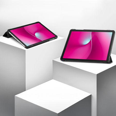 Puzdro Smart na T-Mobile T Tablet 2 10.1 5G 2025 s klapkou, čierne - ochranné so stojanom