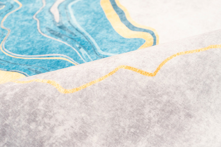 NOVO Strado modern carpet for living room marble pattern velvet Golden Trail 200x300 cm