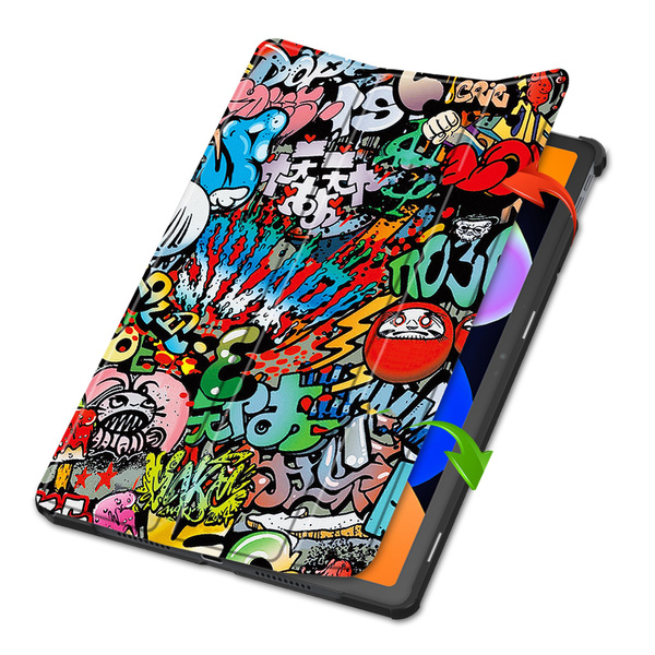 Etui Graficzne do Lenovo Idea Tab 11 z klapką - ochronne z podstawką