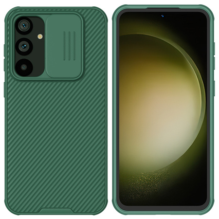 Puzdro Nillkin CamShield Pro na Samsung Galaxy S23, zelené - ochranné so stojanom, prístup k portom a tlačidlám
