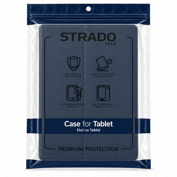 Etui z klapką do Apple iPad Air 11 M4 M3 M2 2026/ 25/ 24 gen. 8/ 7/ 6 - granatowe