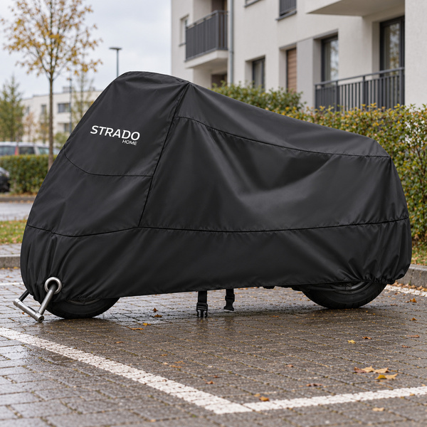 Pokrowiec na motocykl skuter 2 rowery 245x105x125 cm wodoodporny czarny