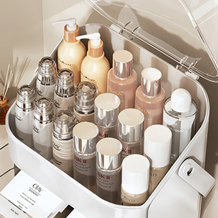 LUNA jewelry and cosmetics casket organizer with drawers and display case decorative for dressing table