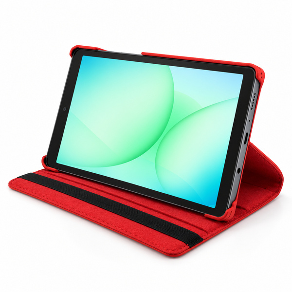 Etui obrotowe do Samsung Galaxy Tab A11 X135/ X133 A9 SM-X115/X110 - czerwone
