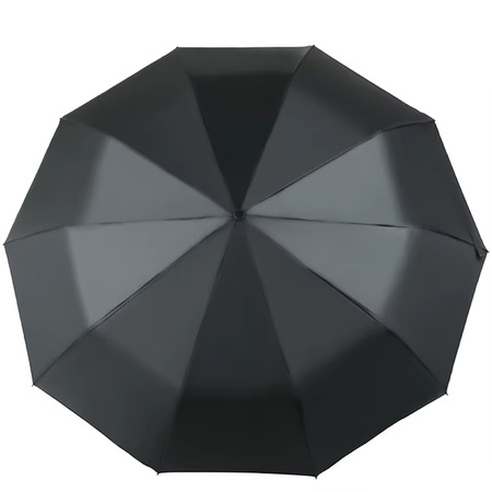 Folding vinyl automatic umbrella AU20 Black Silver durable all-weather design