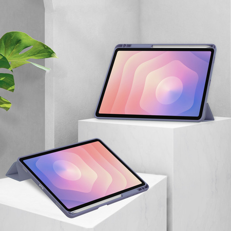 Puzdro Clear Pencil na Samsung Galaxy Tab S11 11 SM SMX736 s klapkou, priehľadné - ochranné