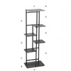 Duży stojący kwietnik 106cm metalowy 6 poziomów na kwiaty regał loft Mondo, czarny