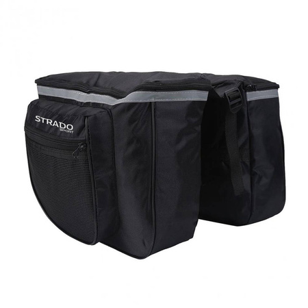 Double 25L Strado bike rack pannier bag (Black)