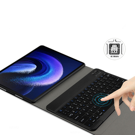 Bluetooth Keyboard Case for Lenovo Tab P12 TB-370 (Black)