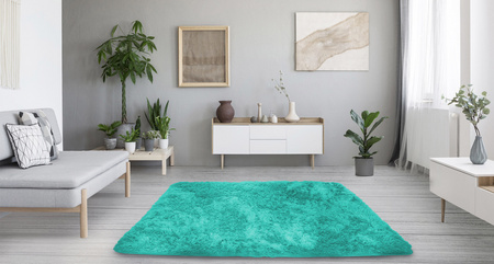 Shaggy Strado room rug 160x230 TurquoiseSea (Turquoise)