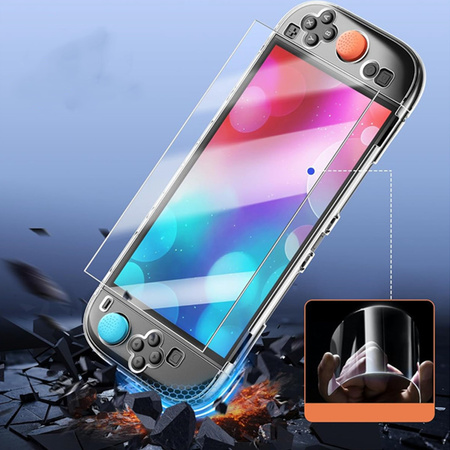 Szkło hartowane do Nintendo Switch OLED ochronne szybka 9H na ekran zestaw