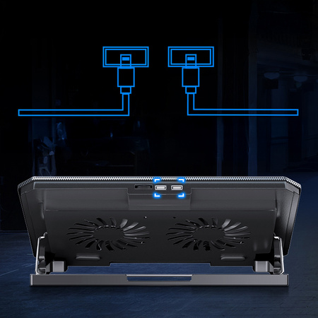 Nastaviteľná Chladiaca podložka pod laptop 12-17″ protišmyková, biely