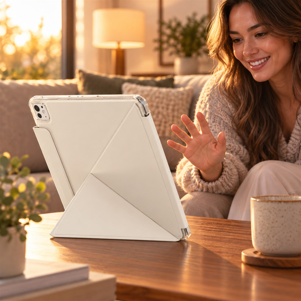 Etui Origami do Apple iPad Air 13 M4 M3 M2 2026/25/24 gen 8/7/6 - białe