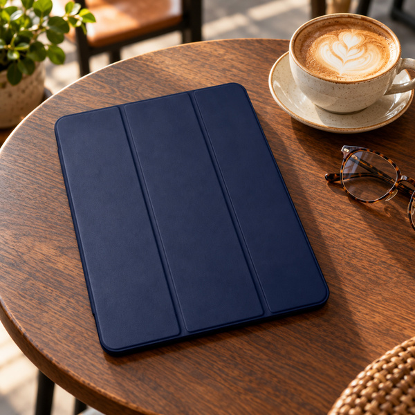 Etui Hard Crystal do Apple iPad Air 13 M4 M3 M2 2026/ 25/ 24 gen 8/ 7 z klapką - granatowe