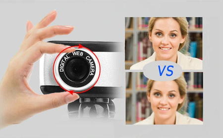 WebCam 8808 black webcam with microphone and universal mounting clip