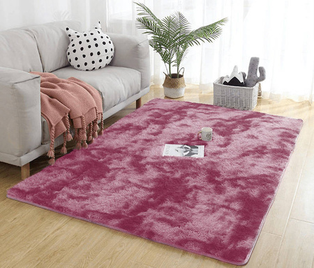 Dywan Shaggy Ombre antypoślizgowy nowoczesny salon miękki 60x120, czerwony