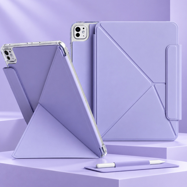 Etui Origami do Apple iPad Air 13 M4 M3 M2 2026/25/24 gen 8/7/6 - fioletowe