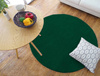 Rabbit Strado 160x160 BottleGreen round rug (Green)