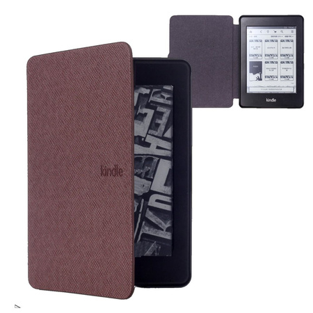 Puzdro Slim Case na Amazon Kindle Paperwhite 4, hnedé - ochranné so stojanom, prístup k portom a tlačidlám