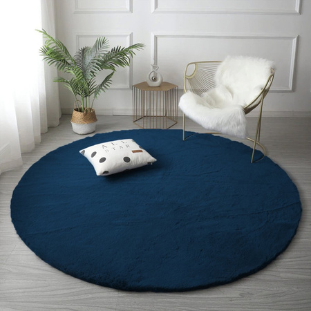 Rabbit Strado 120x120 round rug RoyalNavy (Blue)