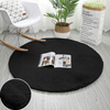 Rabbit Strado round rug 180x180 Black (Black)
