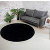 STRADO round Rabbit 3D plush soft like rabbit anti-slip carpet 150 Black