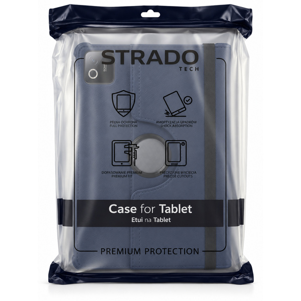 Etui obrotowe do Xiaomi Pad 7 / 7 PRO / Pad 8 / 8 PRO / Pad 9 z klapką - granatowe