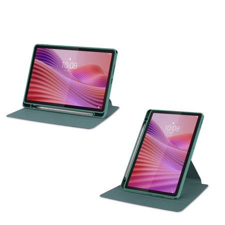 Puzdro 360 Crystal na Lenovo Tab 10.1 2025, zelené - ochranné so stojanom, prístup k portom a tlačidlám