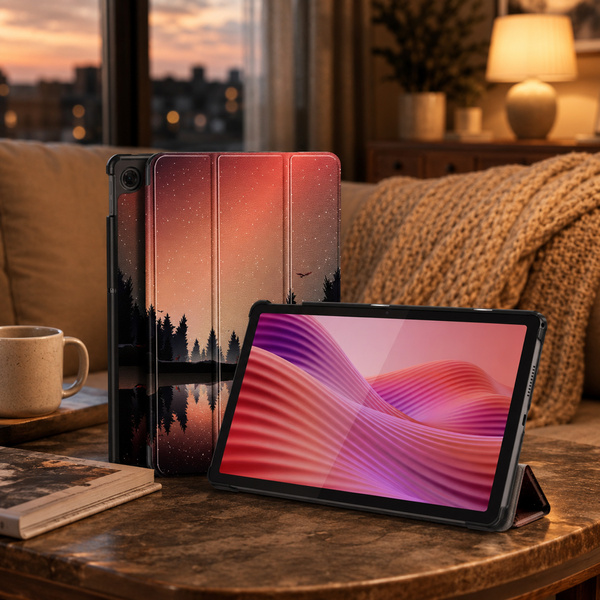Etui Graficzne do Lenovo Tab 10.1 2025 z klapką - ochronne z podstawką
