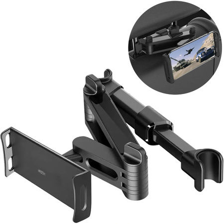 Uchwyt samochodowy na zagłówek 360° do tabletu telefonu na telefon tablet, czarny