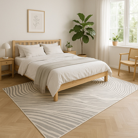 Dywan 160x230 do salonu pętelkowy duży japandi nowoczesny ciężki gruby POLO, szary