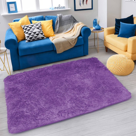 Shaggy Strado 140x200 PurpleFlower room carpet (Light purple)