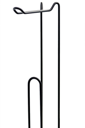 Stojak na papier toaletowy czarny loft nowoczesny uchwyt na 4 rolki 54 cm, czarny