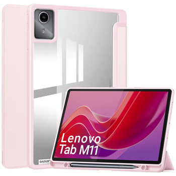 Puzdro Crystal na Lenovo Tab M11 10.95 11 K11 K11E / TB330, ružové - ochranné so stojanom