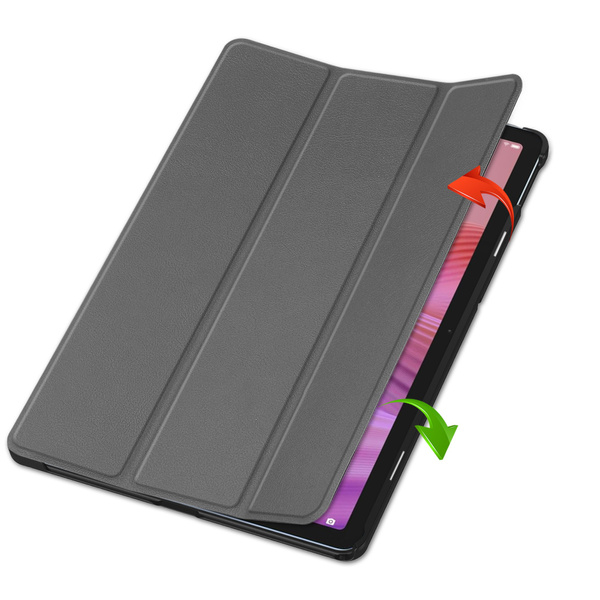 Etui Smart do Lenovo Tab 10.1 2025 z klapką / Lenovo Tab, szare - ochronne z podstawką