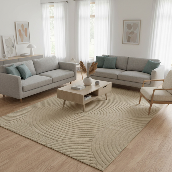 Koberec 140x200 cm, béžový Polo - mäkký, príjemný na dotyk, do obývačky a spálne