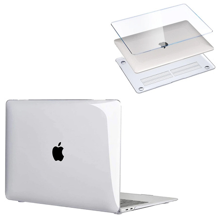 Puzdro Shell obal na Apple MacBook Air 13 13.6 M3 2024 / M4 2025, priehľadné - ochranné